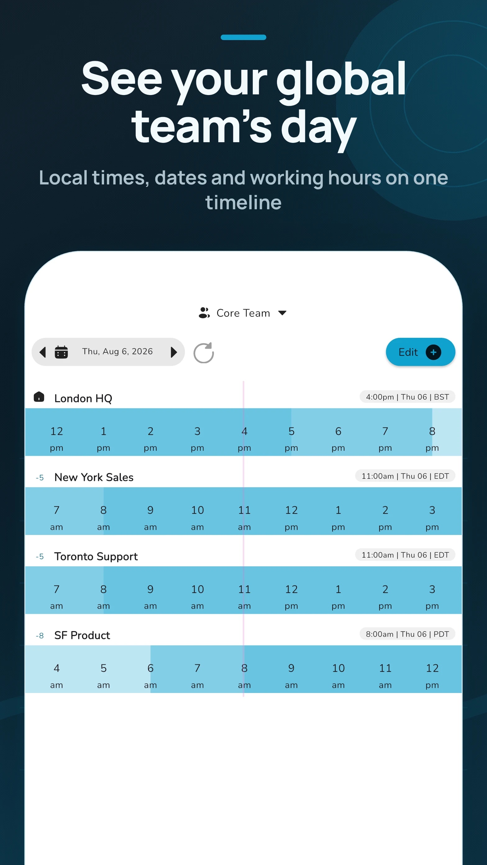 World Clock • Easy Timezones screenshot