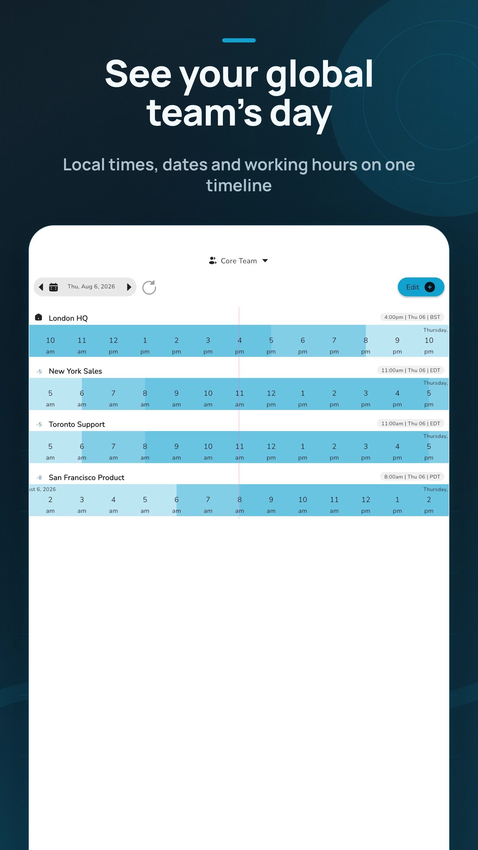 World Clock • Easy Timezones screenshot