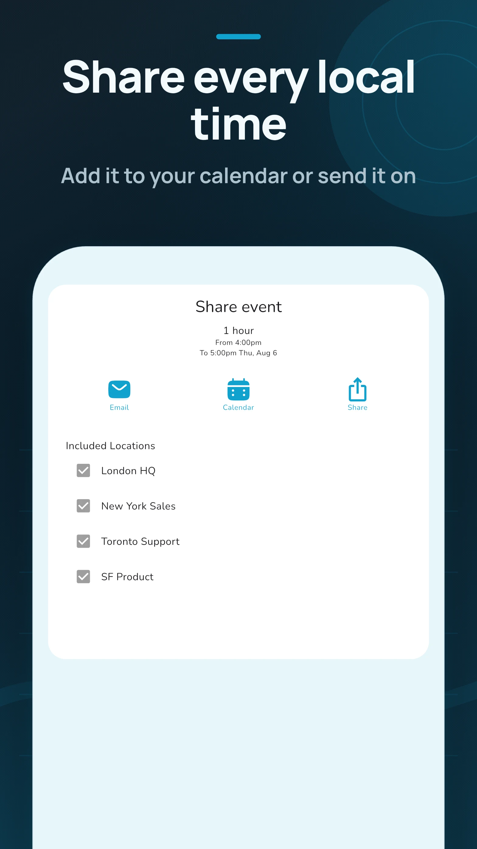 World Clock • Easy Timezones screenshot